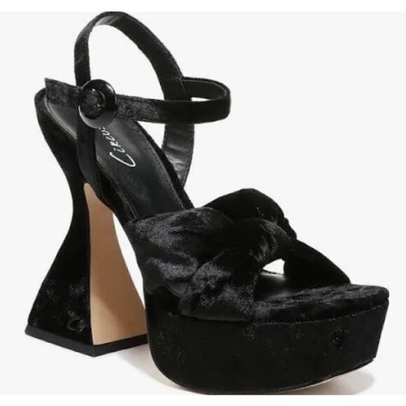 Circus by Sam Edelman Sandals Womens Size 10 Black Platform Open Toe Heels - Picture 1 of 9